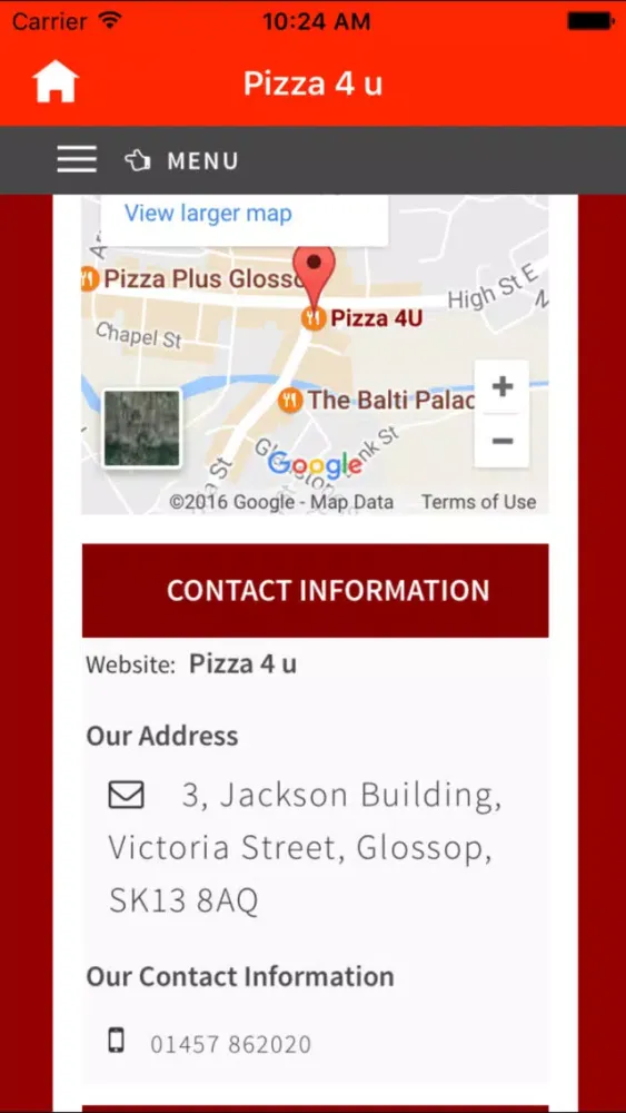 Captures d'écran de Pizza 4 u, glossop