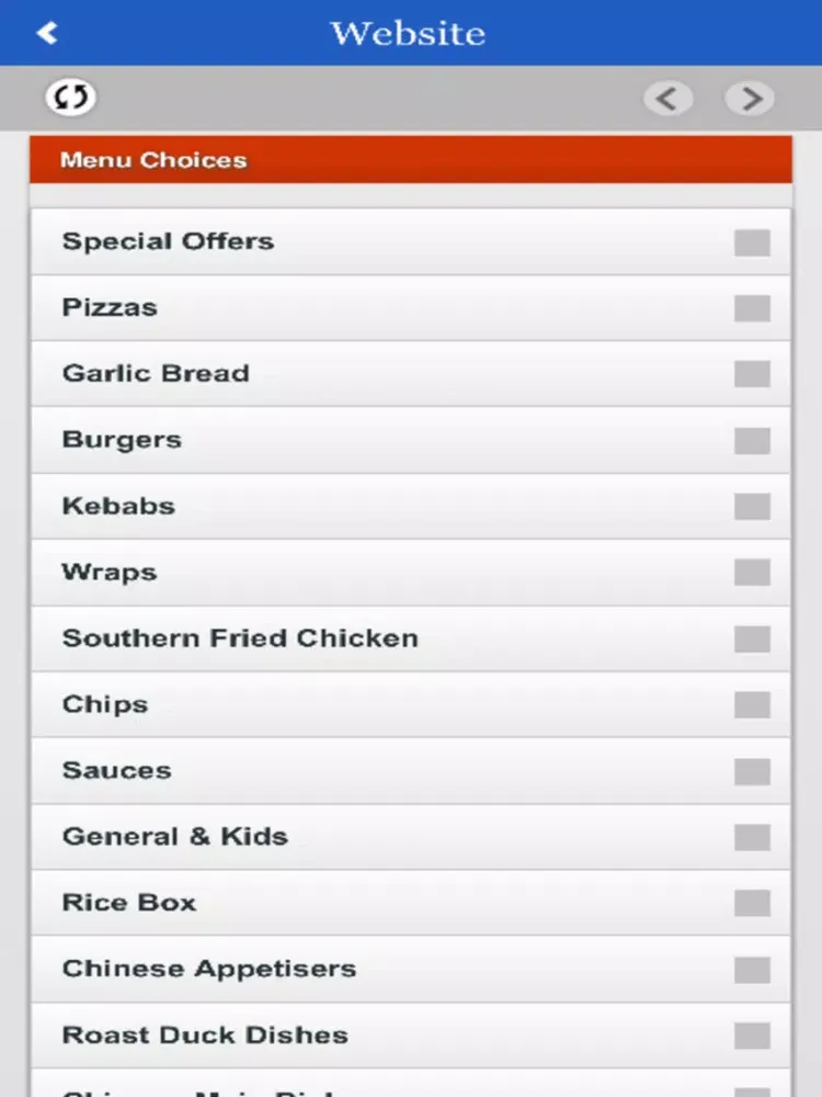 Pizza and Asian Food iPad  Screenshots