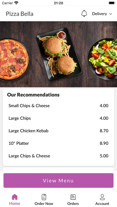 Pizza Bella. Ekran Görüntüleri