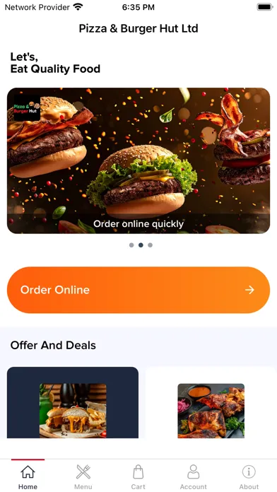Capturas de tela do Pizza & Burger Hut Ltd