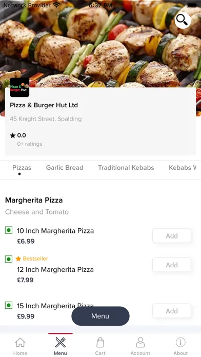 Capturas de tela do Pizza & Burger Hut Ltd