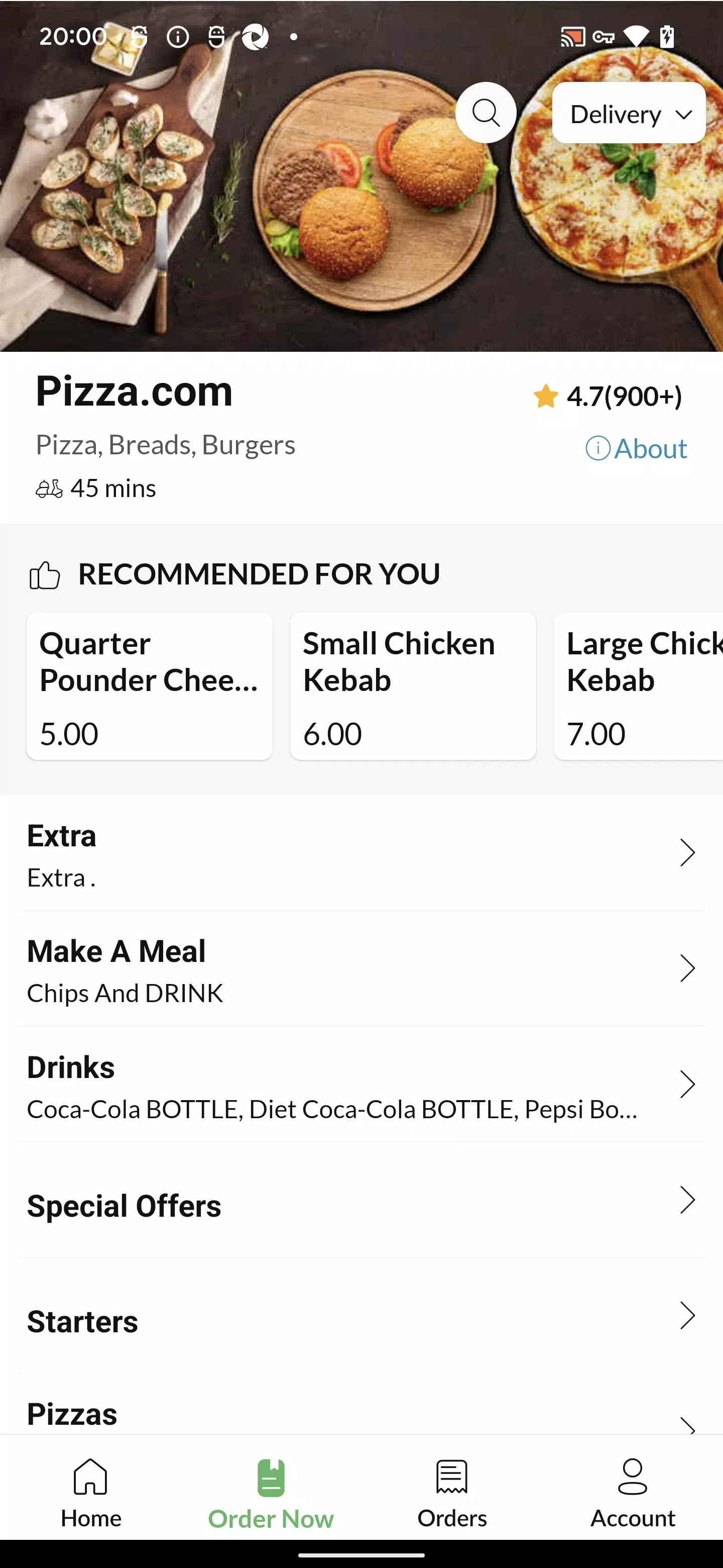 Pizza com Screenshots