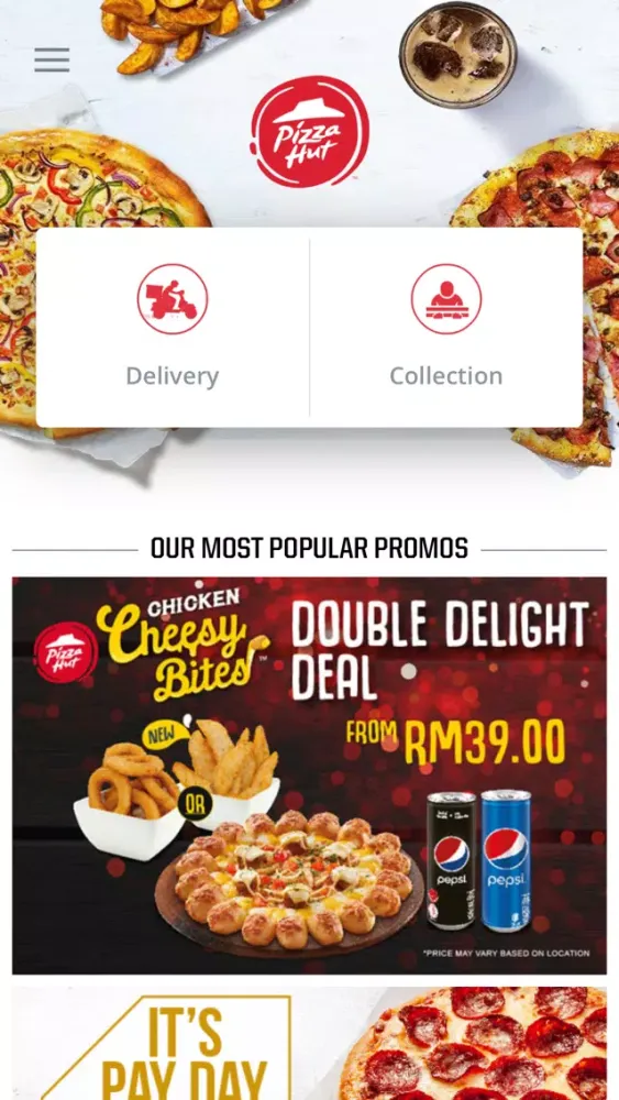 Zrzuty ekranu Pizza Hut Malaysia
