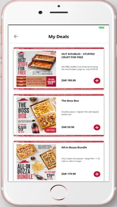 Zrzuty ekranu Pizza Hut South Africa