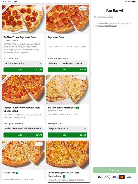 Pizza Hut Delivery & Takeaway iPad  スクリーンショット