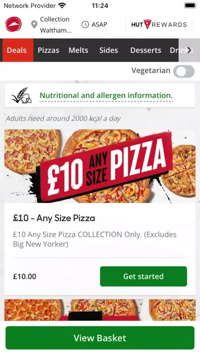 Pizza Hut Delivery & Takeaway スクリーンショット