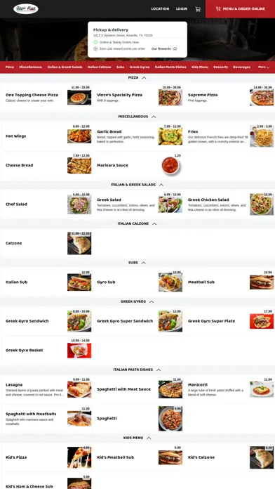 Vince's Italian Pizza应用截图