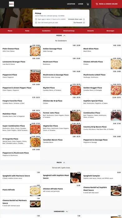 Screenshot di Fargo's Pizza