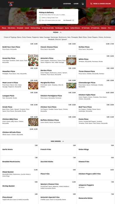 Capturas de pantalla de Antonios Pizza Florida