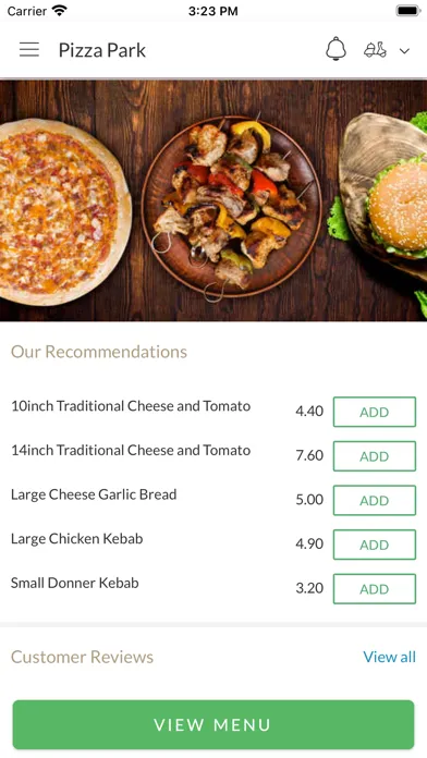 Zrzuty ekranu Pizza Park.