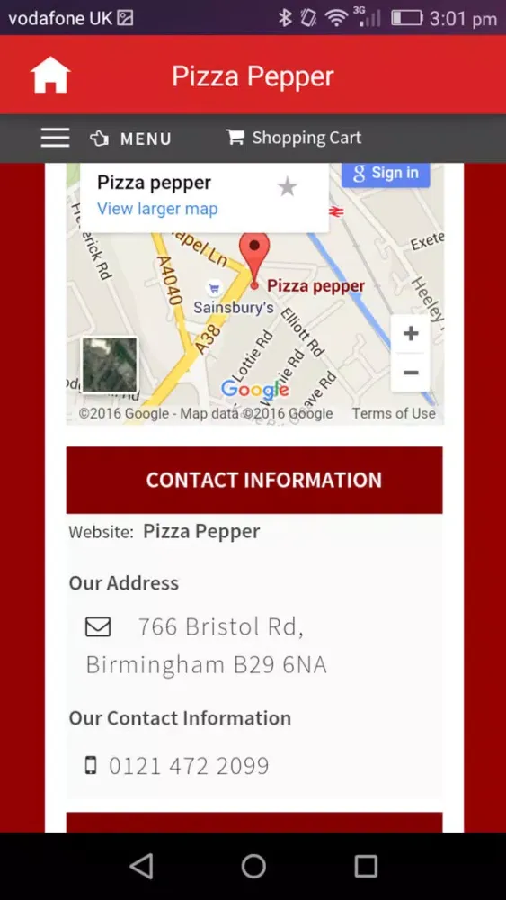 Pizza Pepper, Selly Oak スクリーンショット