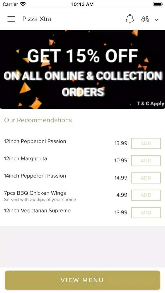 Pizza Xtra سکرین شاٹس