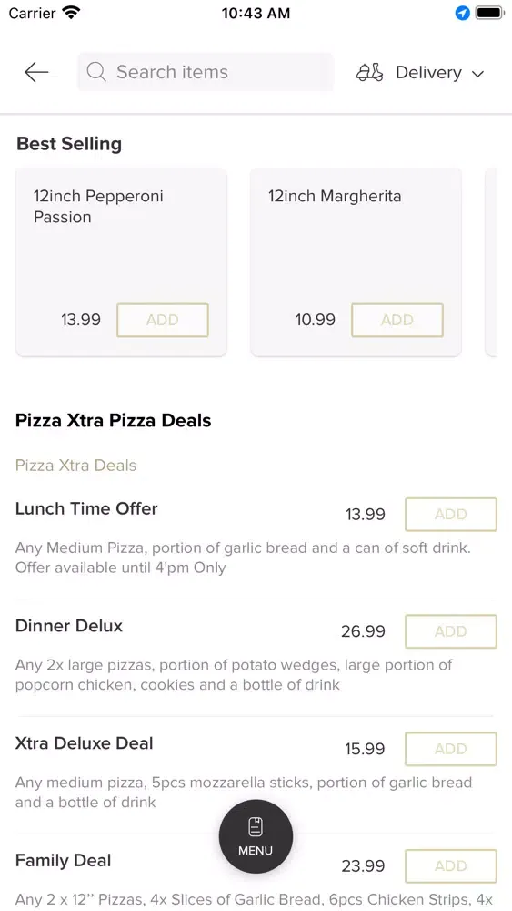 Pizza Xtra سکرین شاٹس