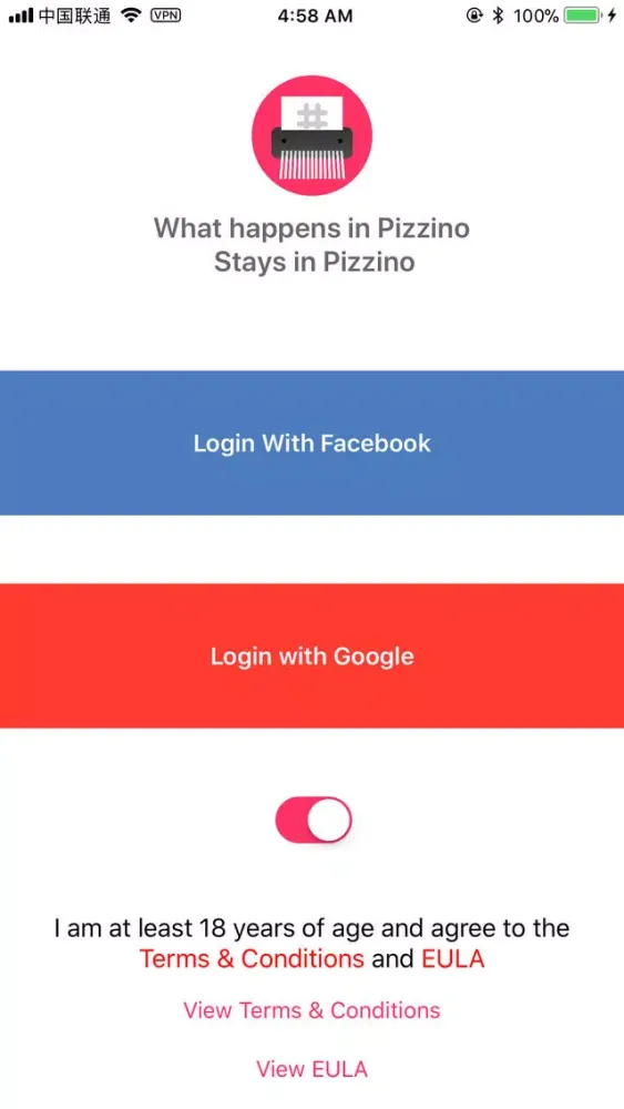 Zrzuty ekranu pizzino
