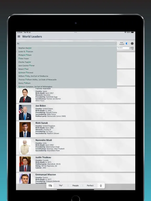 World Leaders Hub iPad 應用截圖
