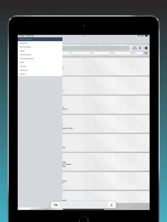 World Leaders Hub iPad 應用截圖