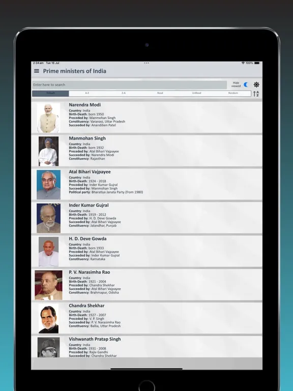 World Leaders Hub iPad 應用截圖