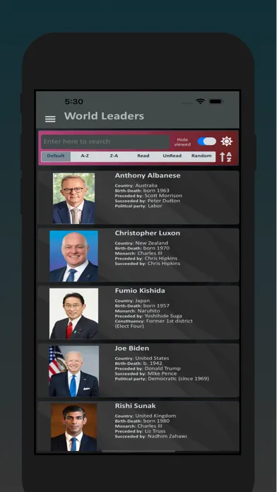 World Leaders Hub應用截圖
