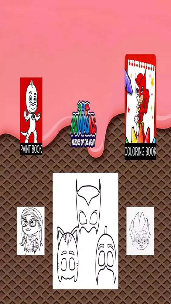 Capturas de tela do PJ Coloring book for Masks