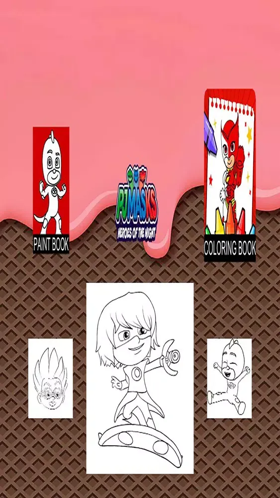 Capturas de tela do PJ Coloring book for Masks