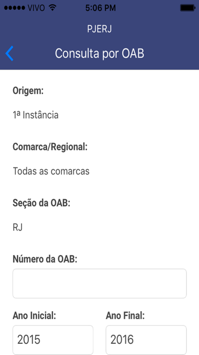 PJERJ - Consulta Processual应用截图