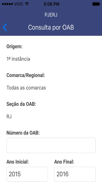 PJERJ - Consulta Processual应用截图