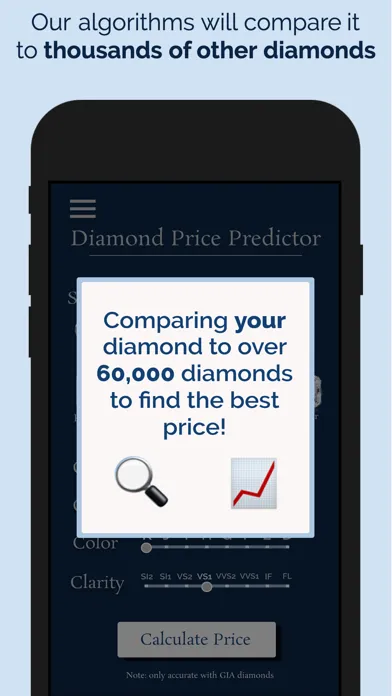 Zrzuty ekranu Diamond Price Predictor