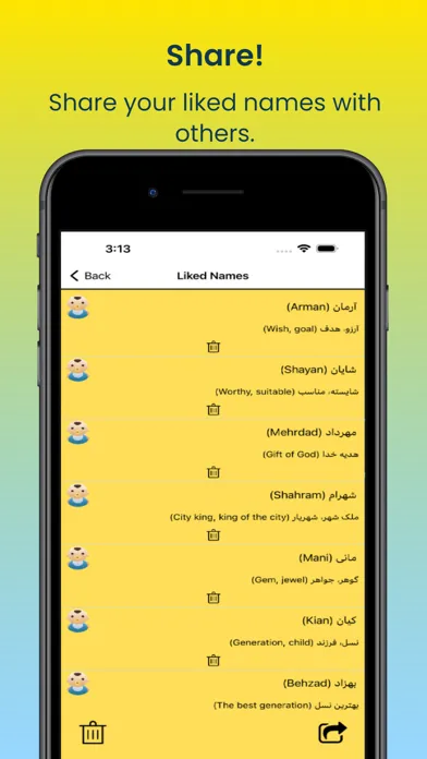 Capturas de tela do Baby Name-اسم یاب