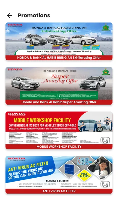 Capturas de pantalla de Honda Atlas Cars Pakistan Ltd