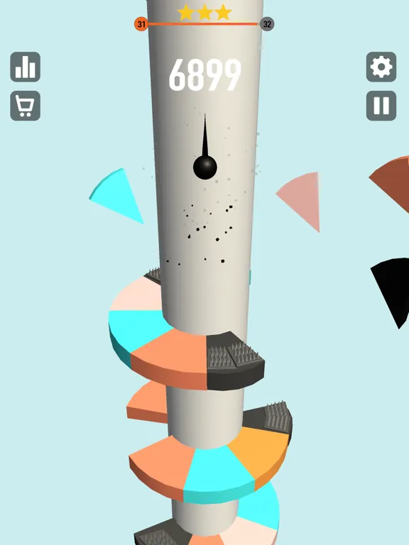 Ảnh chụp màn hình của Helix Jumper Spiral Ball Games iPad 