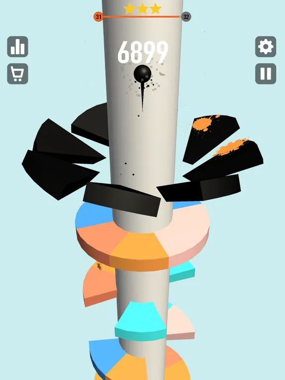 Ảnh chụp màn hình của Helix Jumper Spiral Ball Games iPad 