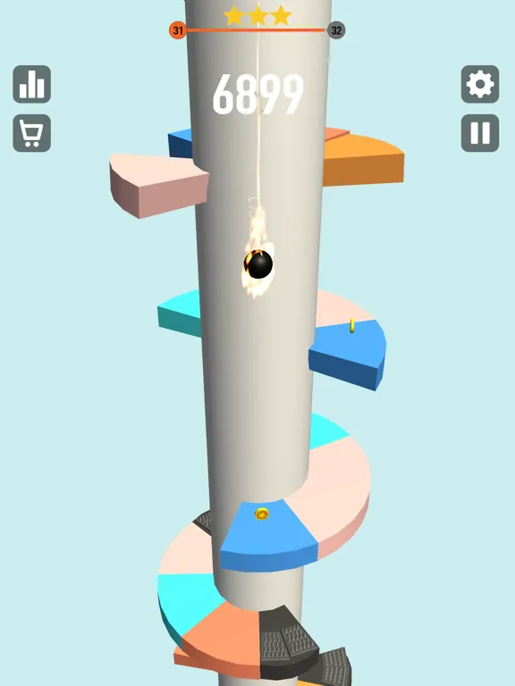 Ảnh chụp màn hình của Helix Jumper Spiral Ball Games iPad 