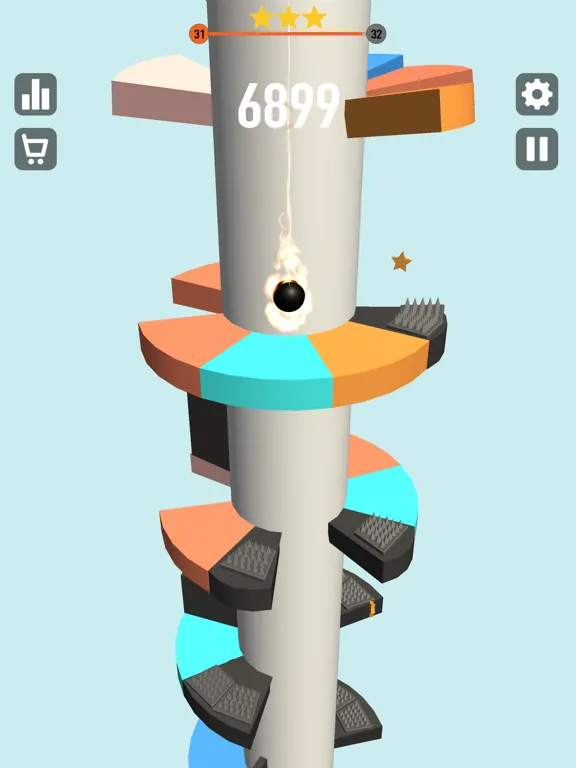 Ảnh chụp màn hình của Helix Jumper Spiral Ball Games iPad 