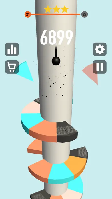 Ảnh chụp màn hình của Helix Jumper Spiral Ball Games