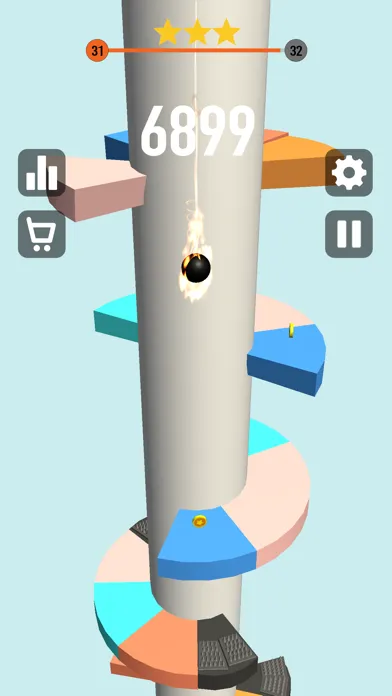 Ảnh chụp màn hình của Helix Jumper Spiral Ball Games