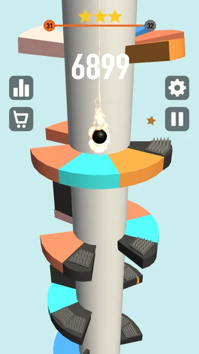 Ảnh chụp màn hình của Helix Jumper Spiral Ball Games