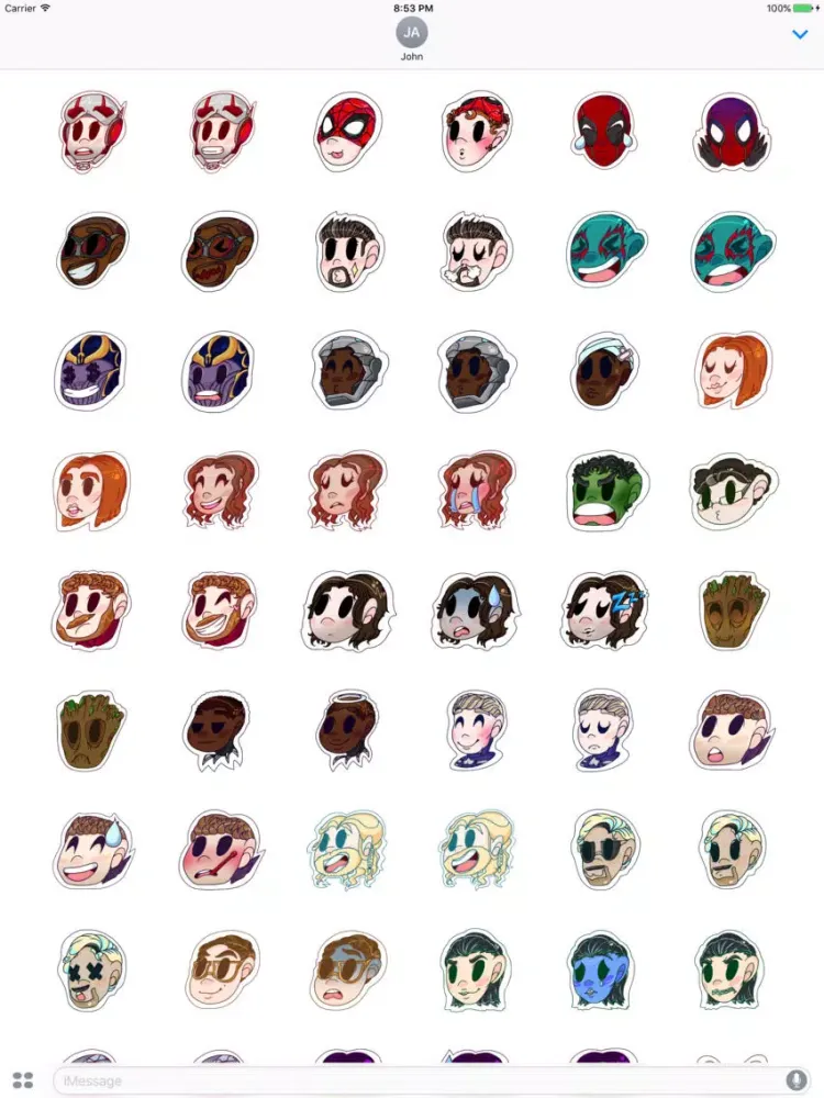 Heroes and Villains Stickers iPad 应用截图