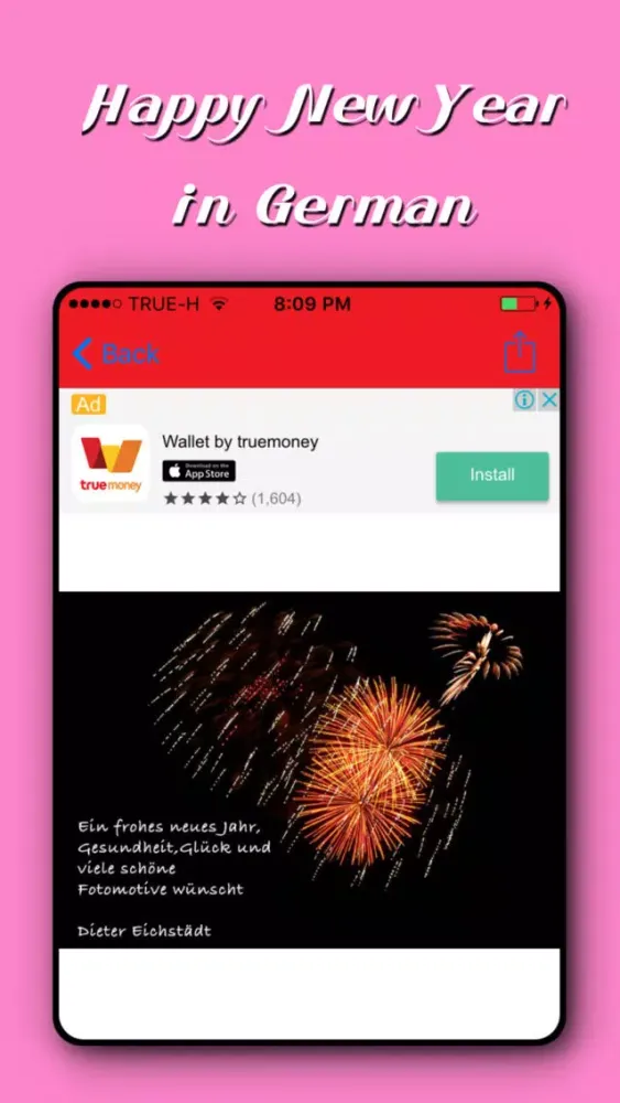 Happy New Year Wishes Card应用截图