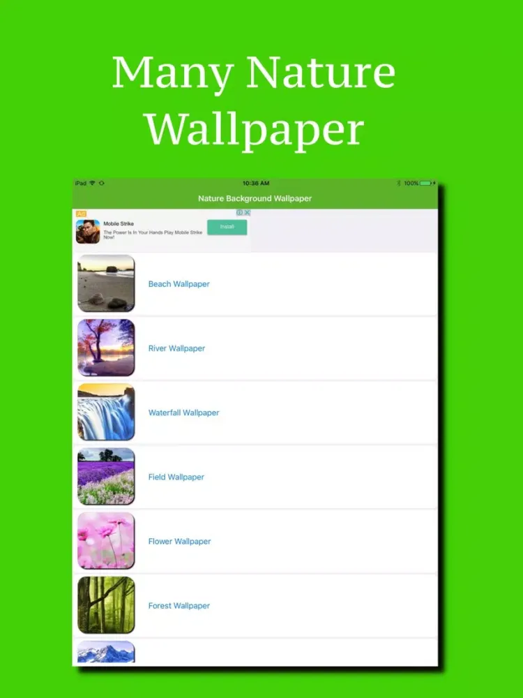 Capturas de pantalla de Nature Background Wallpaper iPad 