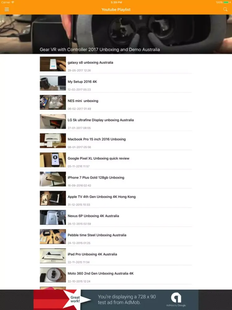 Ảnh chụp màn hình của PKTV iPad 