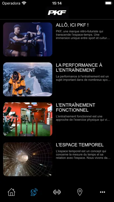 Capturas de tela do PKF Sport