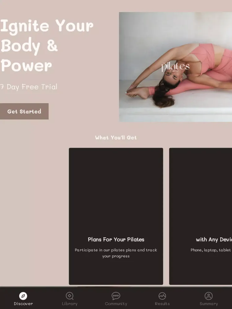 ภาพหน้าจอของ The Pilates Workout