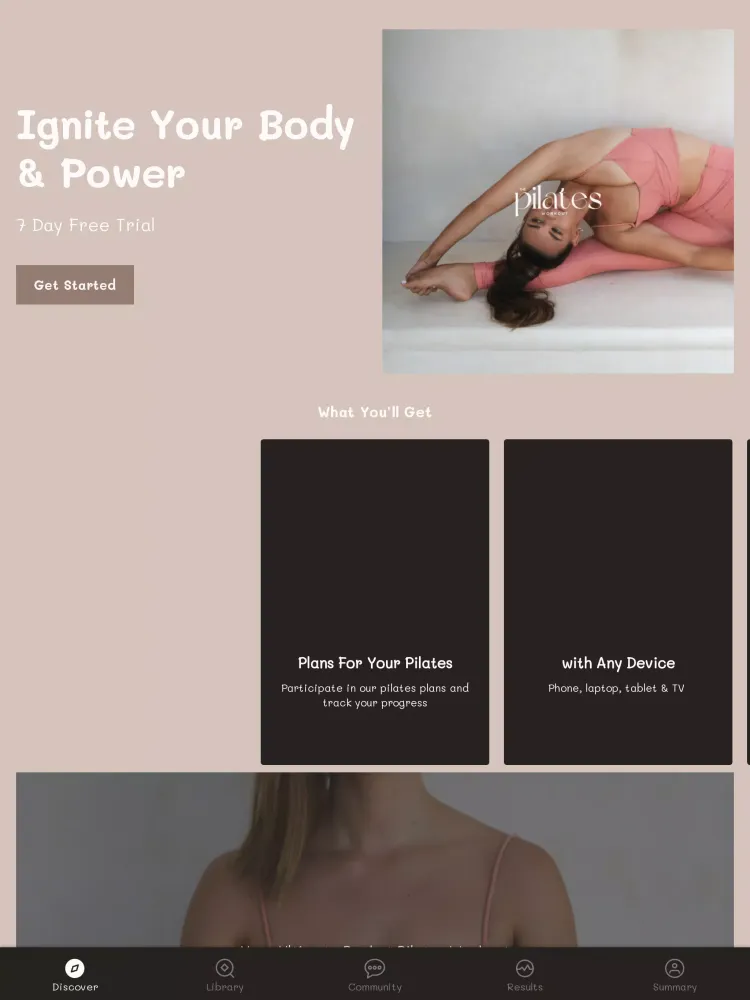 ภาพหน้าจอของ The Pilates Workout