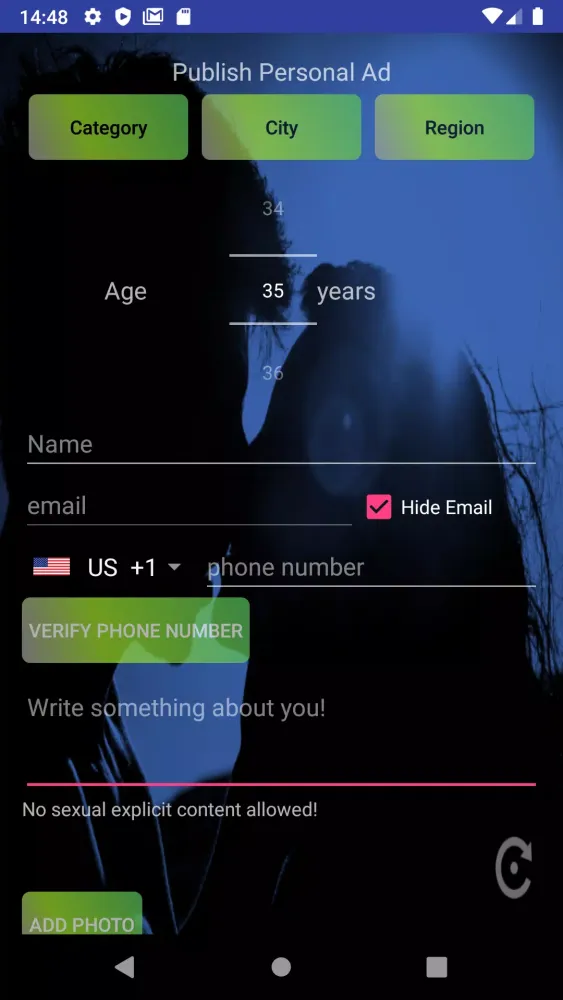 Men and Women Personal Ads Screenshots