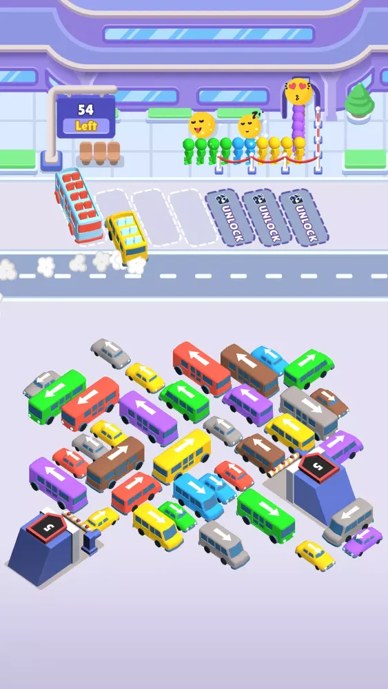 Ảnh chụp màn hình của Sort Frenzy: Rescue Bus Jam 3D