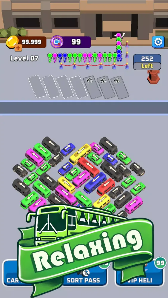 Tangkapan layar Bus Sort Jam: Parking Puzzle