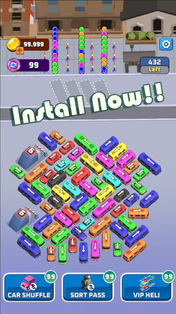 Tangkapan layar Bus Sort Jam: Parking Puzzle