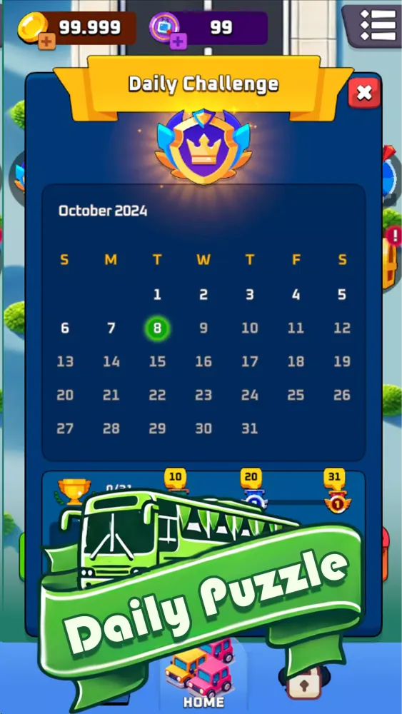 Tangkapan layar Bus Sort Jam: Parking Puzzle