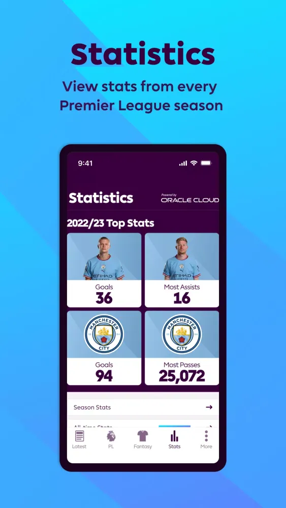 Capturas de tela do Premier League - Official App