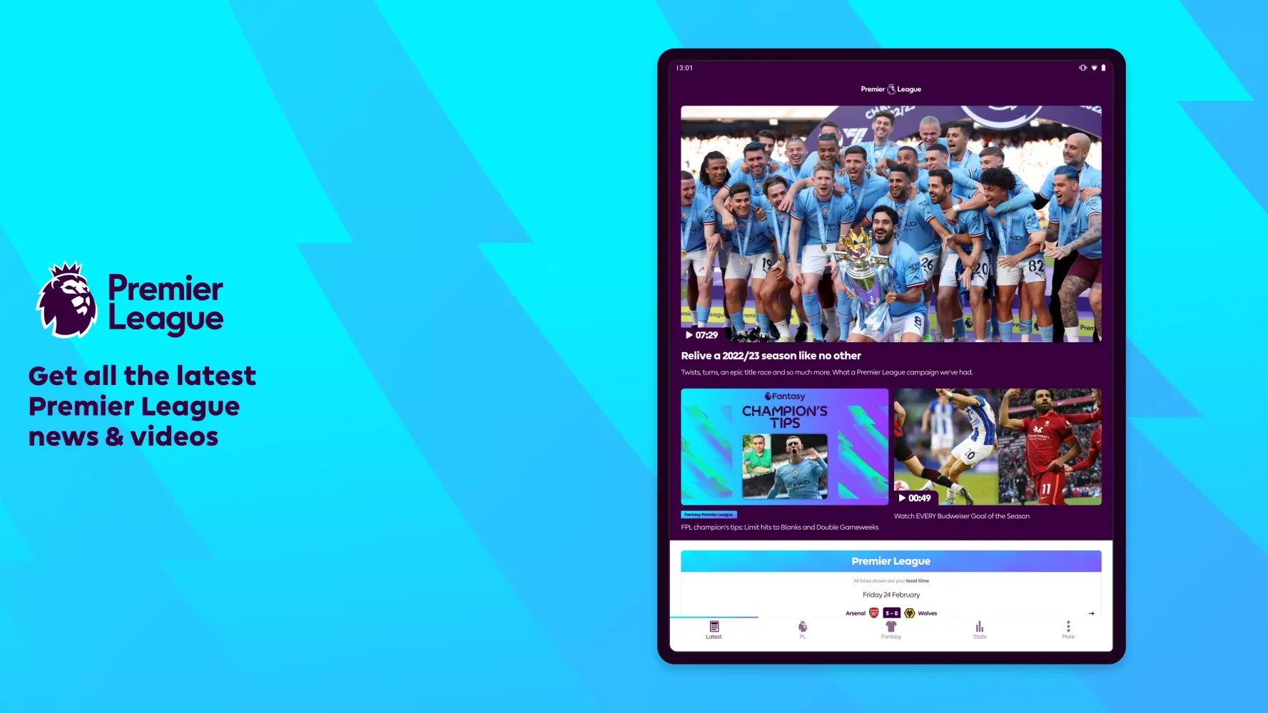 Capturas de tela do Premier League - Official App